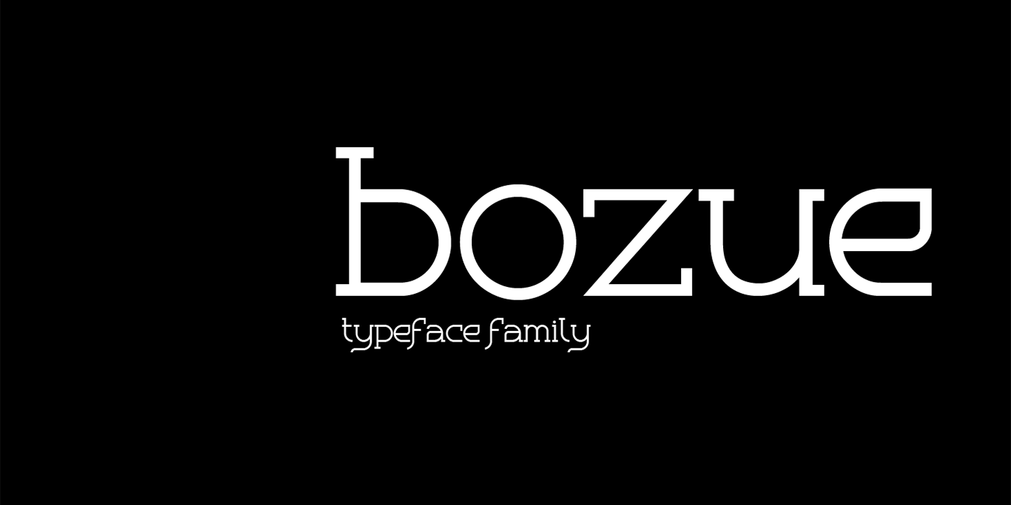 Пример шрифта Bozue #1